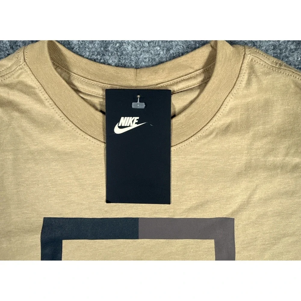 Nike Futura Youth Large Open Bloc Beige Youth Tee Shirt NWT